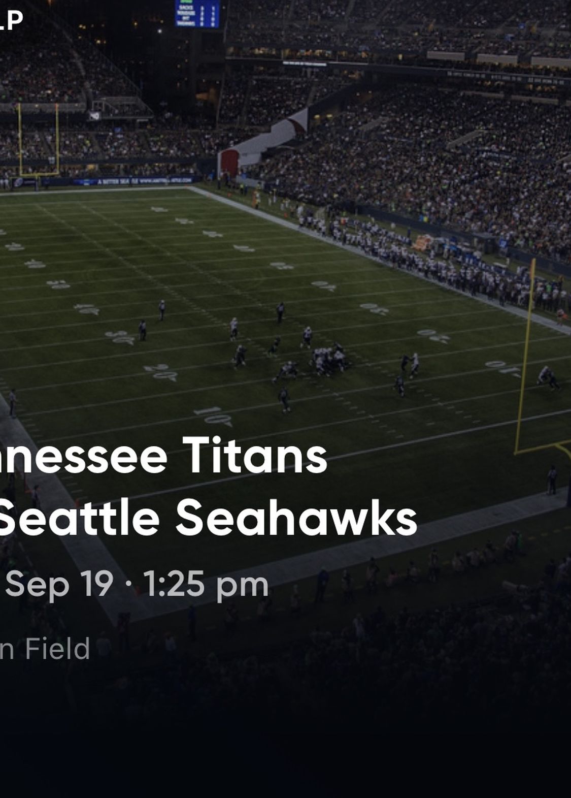 Seahawks Vs Titans Ticket 