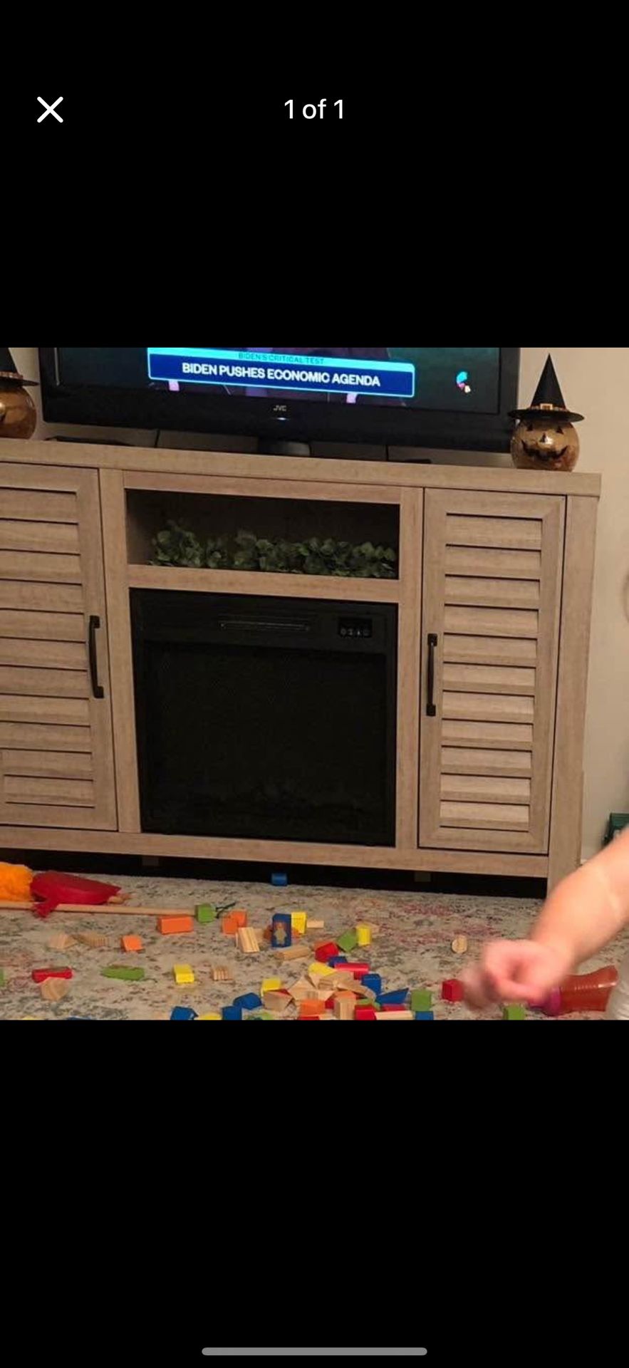 Entertainment Stand With Fire Place