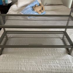 2 Tiered Metal Shoe Rack