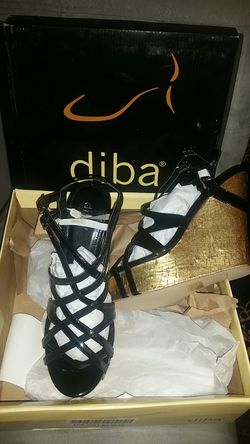 New size 8.5 women's black wedge heels sandals by diba