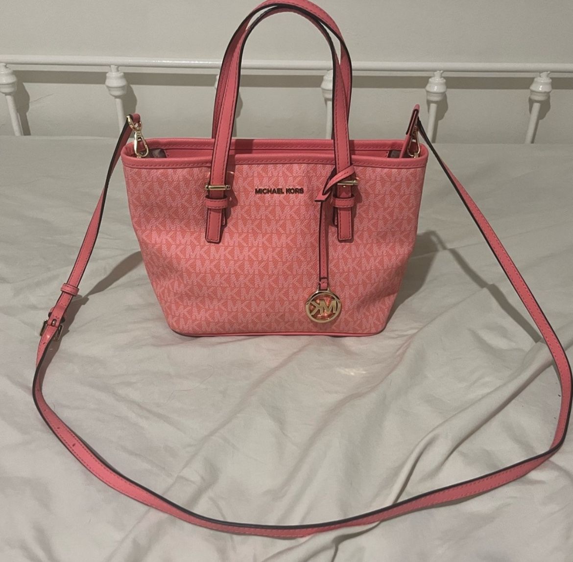 Michael kors Jet Set Travel Extra-Small Logo Top-Zip Tote Bag