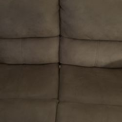 Micro Fiber Recliner Couch And Love Seat In Great Condition 