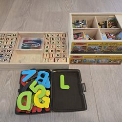 Melissa & Doug Puzzle, Stamp Set, Alphabet Magnetics