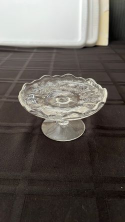 Vintage Fostoria Chintz Glass Cheese Stand