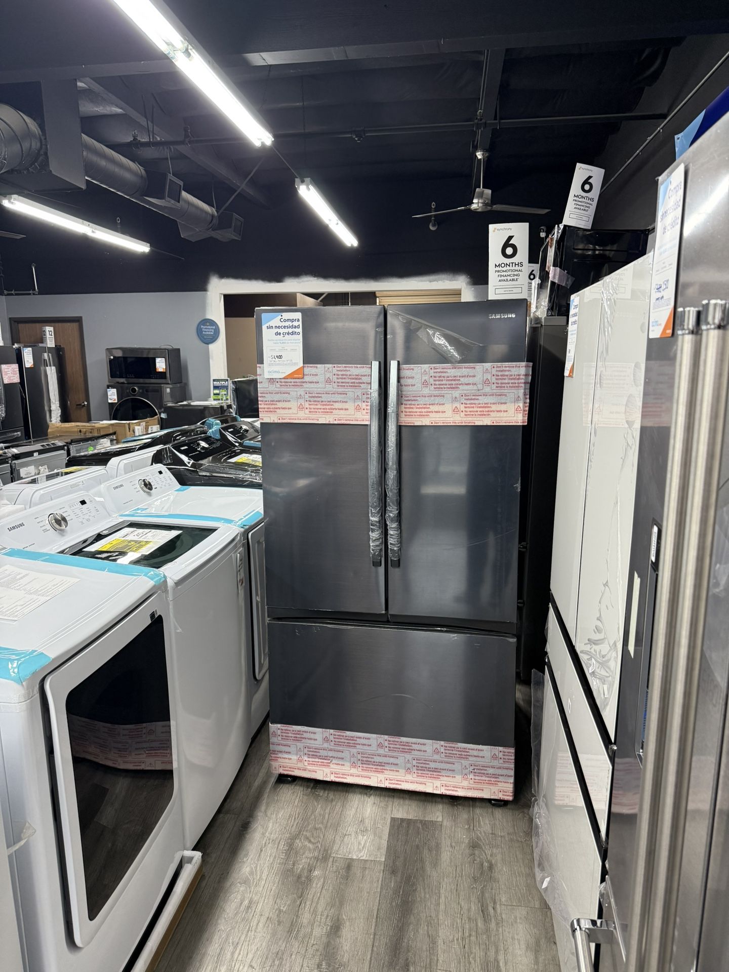 💥ON SALE NOW💥SAMSUNG MATTE BLACK BOTTOM FREEZER REFRIGERATOR