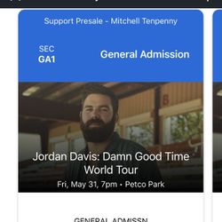 2 Jordan Davis And Mitchell tenpenny Tickets- May 31