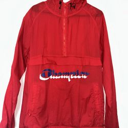 Champion Windbreaker Hoodie – Red (Men’s L)