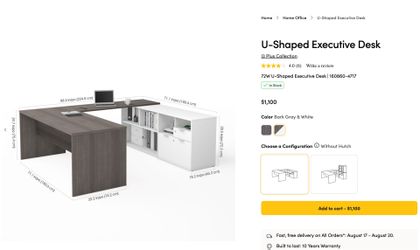 Desk - perfect condition (retail $1100+tax)