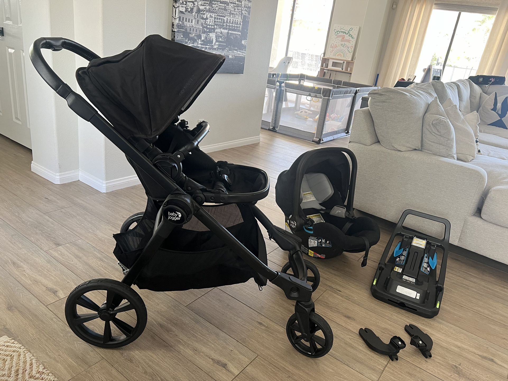 Entire Stroller & Car Seat Combo (Baby Jogger City Select 2 Double Modular Stroller)