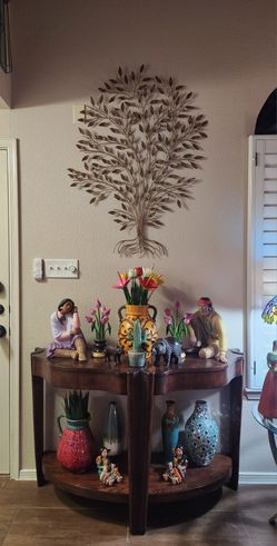 45"Hx35"W Thick Gold METAL TREE Wall Art