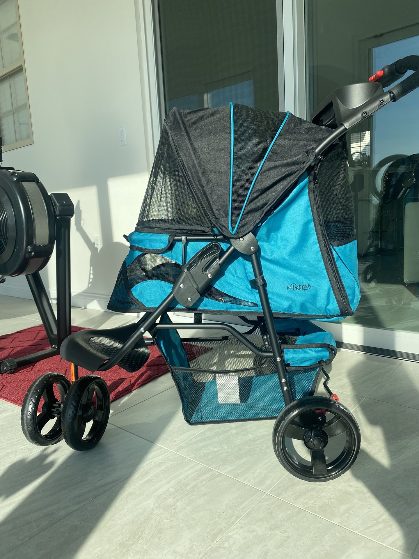 Petique Durable Pet Stroller For Dogs, Cats, Small Animals Up To 50 Pounds