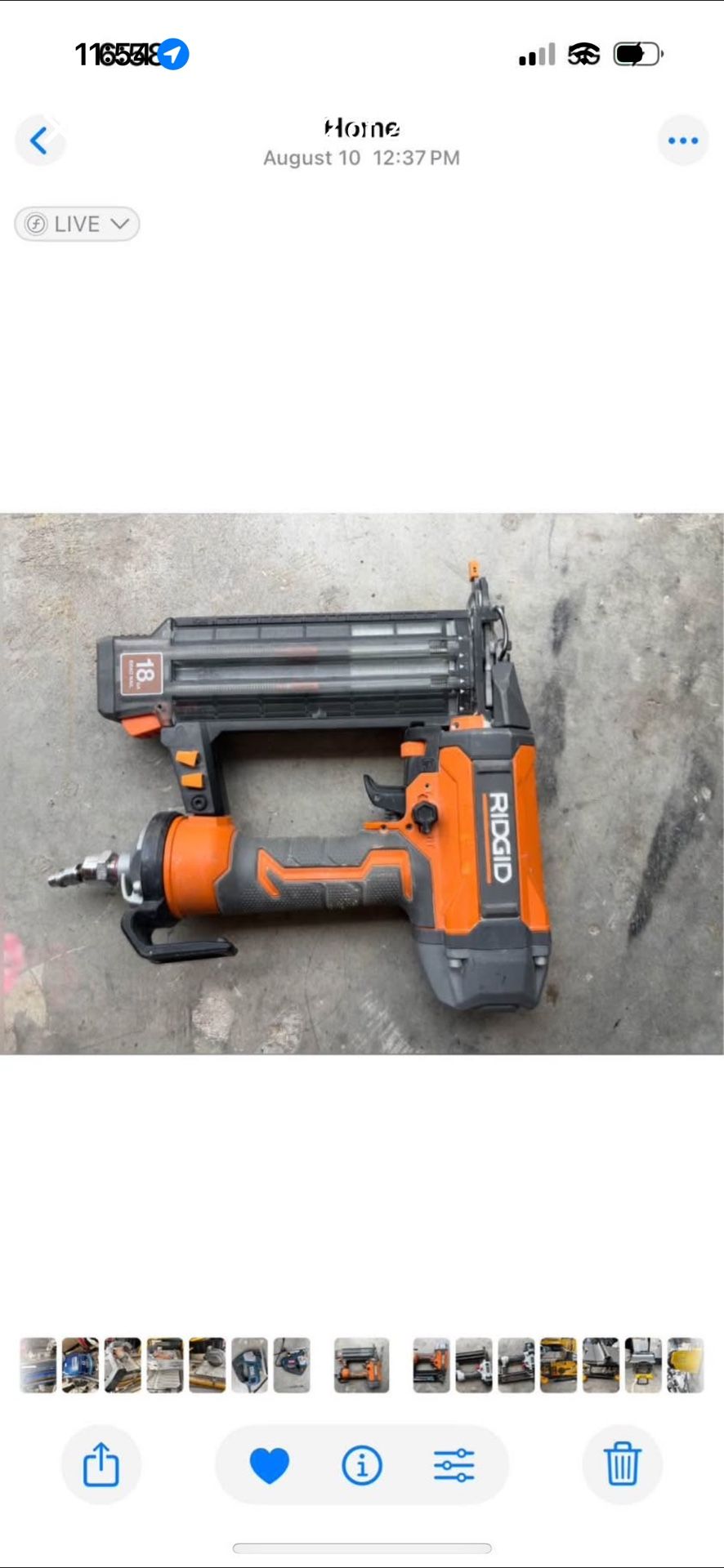 NAIL GUN . 18 V Brushless Cordless 18Gauge 2-1/8 In. Brad Nailer 