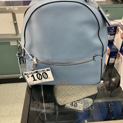 Coach Wallet And Bag Light Blue In Color In Good Condition 