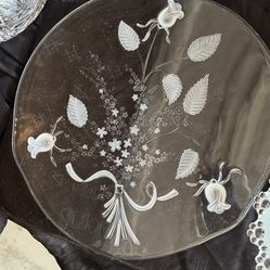 Decorative Glass Dishes, Candle Holders Etc 