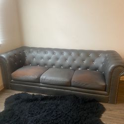 Grey Diamond Studded Couch