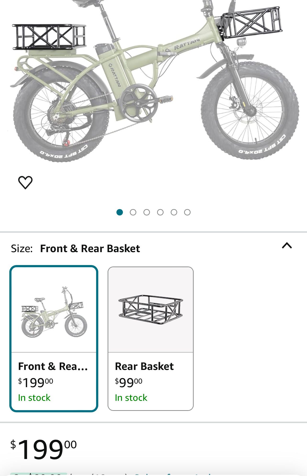 E-bike Basket Front And Rear, R Rattan 