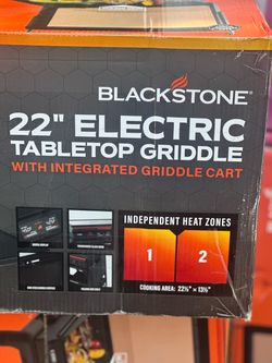 Blackstone 22" Electric Tabletop Griddle with Integrated Griddle Cart
