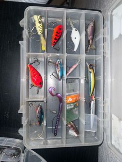 Fishing stuff hooks weights lures