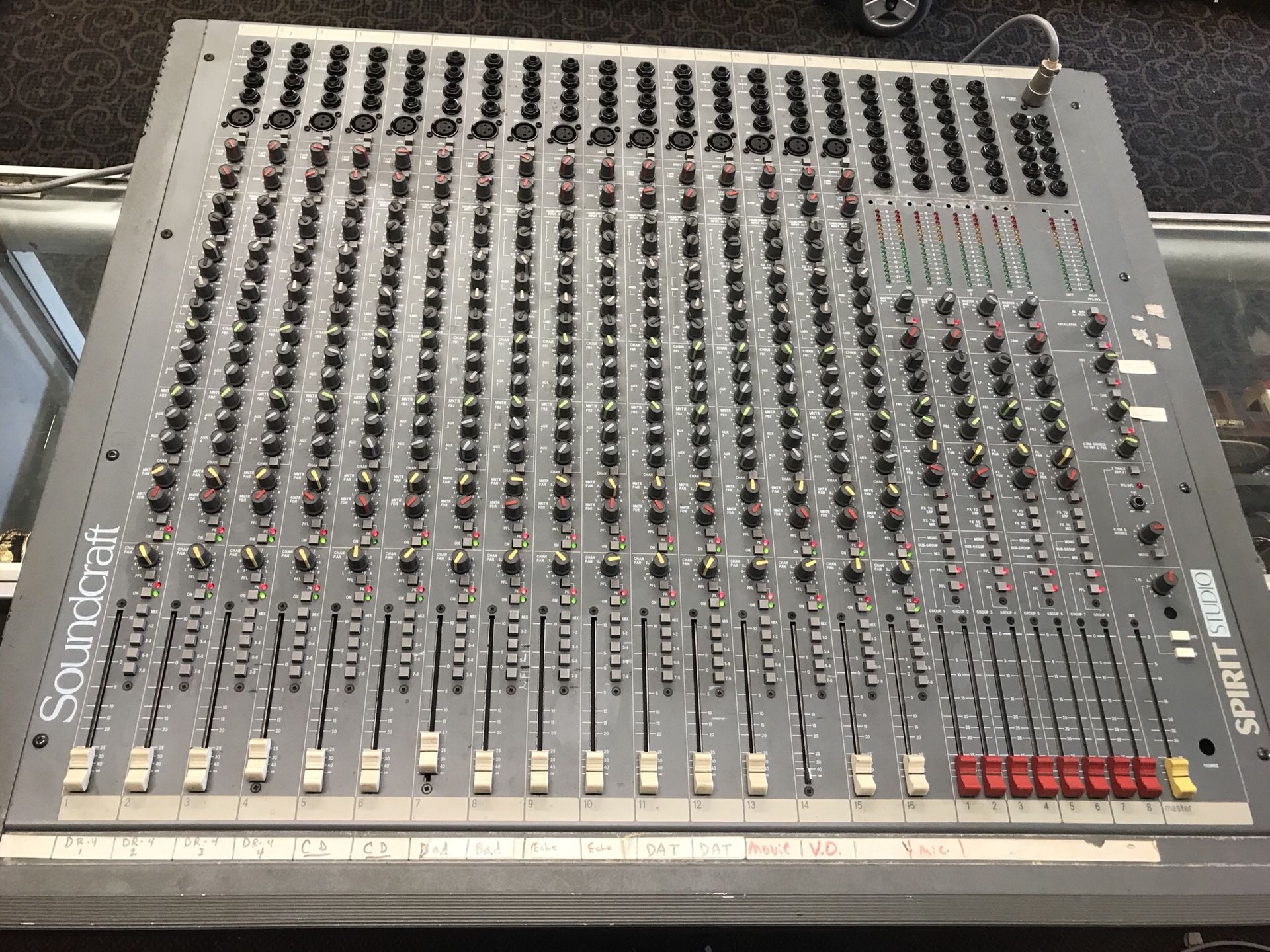SoundCraft Spirit Studio 16 Channel Mixing Board 8 Bus