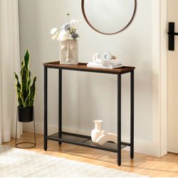 Console Table With A Wall Mirror