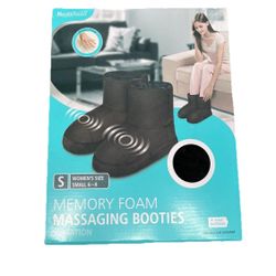 Health Touch Memory Foam Massaging Booties Black Women’s Size Small 6/8 New