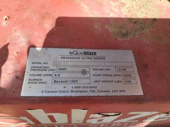 Aquablaze 4000 psi