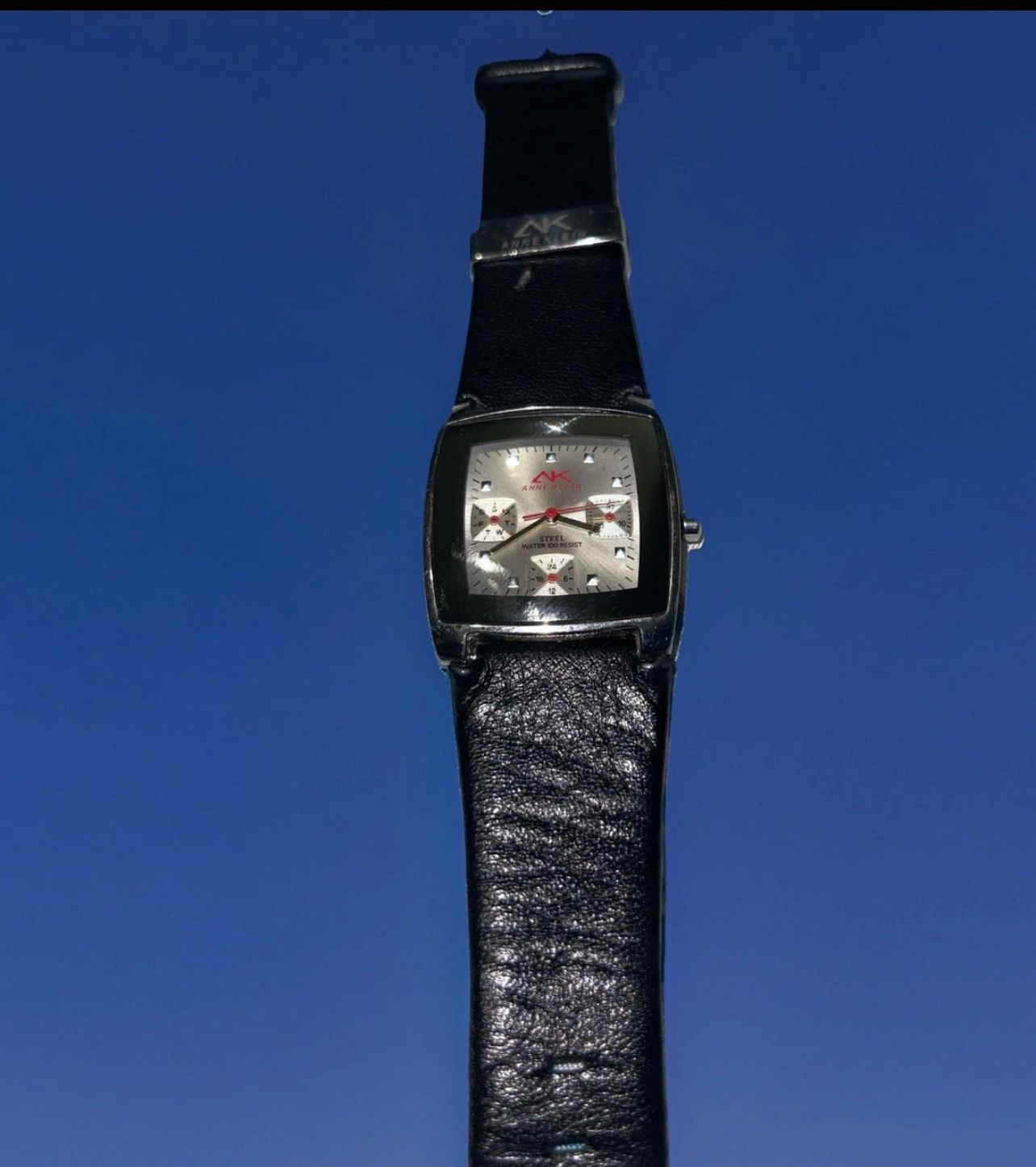 Vintage Anne Klein 10/5181 Steel Watch with Day-Date-Month Dial 