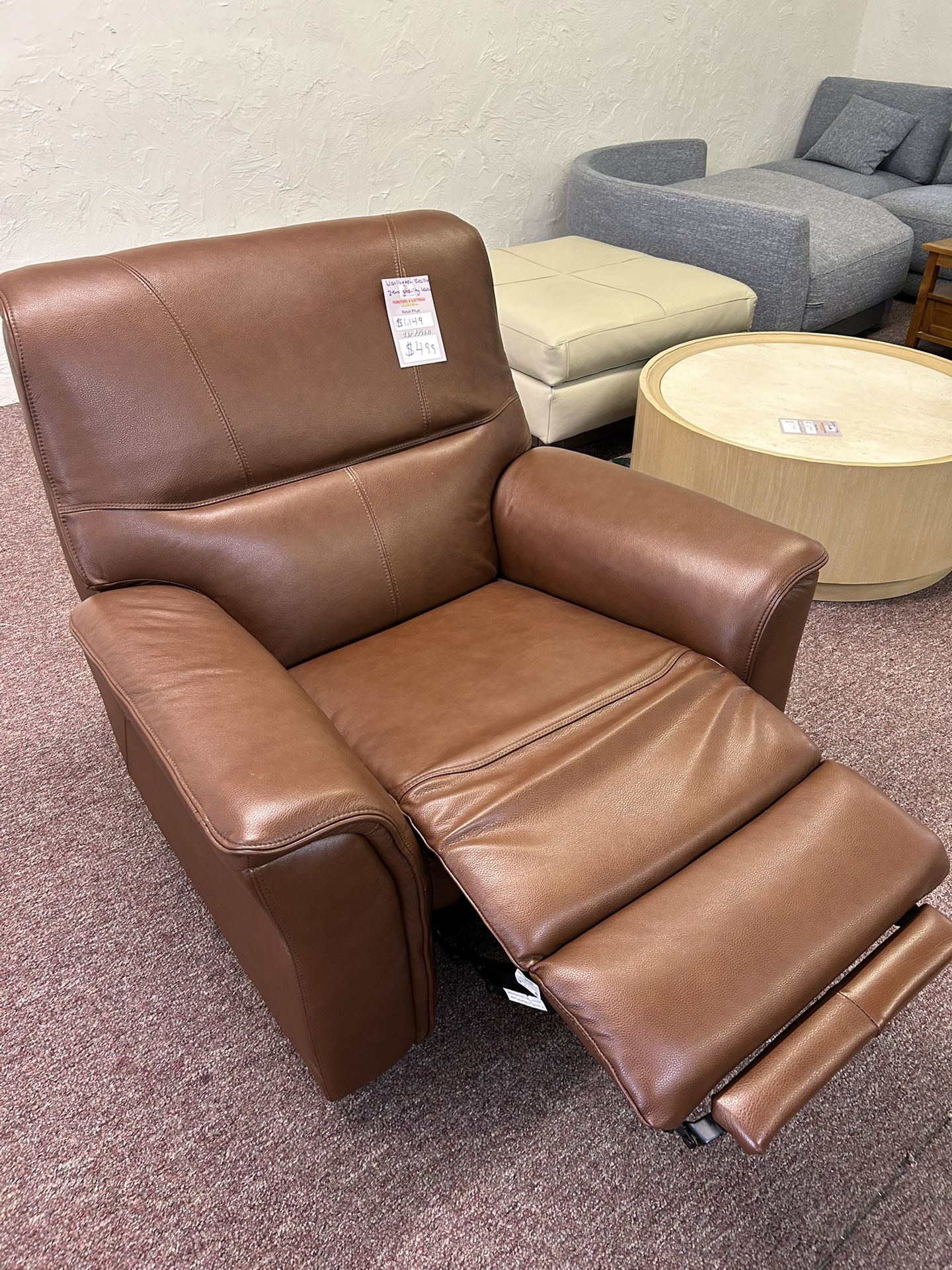 Furniture- Zero Gravity Leather Recliner Chair- Warlington