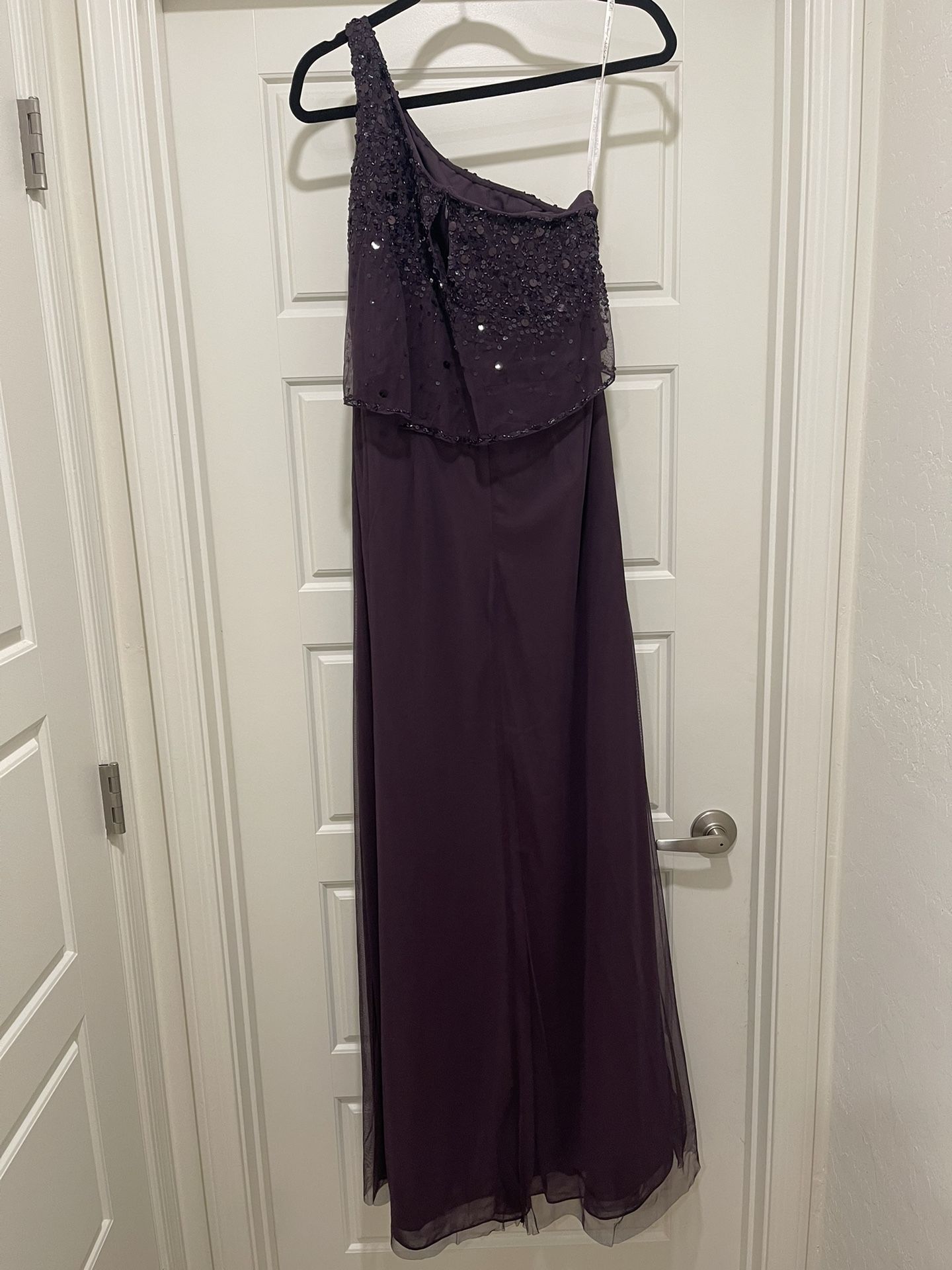 Plum long Dress For Special Occasions 