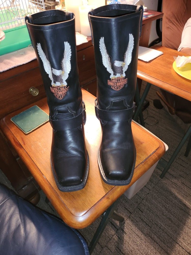 Sz 9.5 Leather Harley Boots Asking $50 Obo