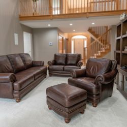 **Full Leather Living Room Set**