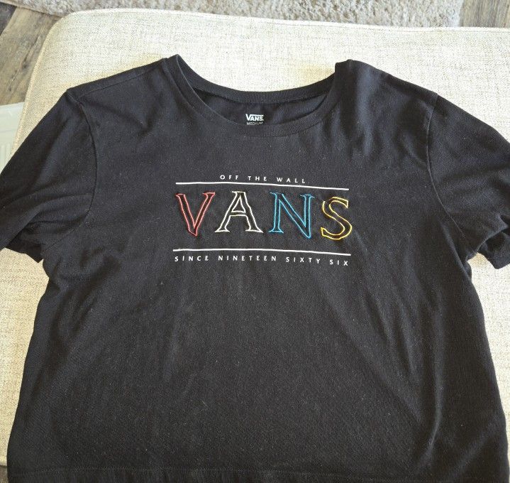 VAN'S Womens Crop Top Tee Shirt