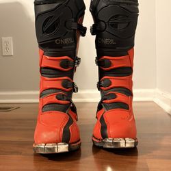 Red And Black O’Neal Dirt Bike Boots Men’s Size 9