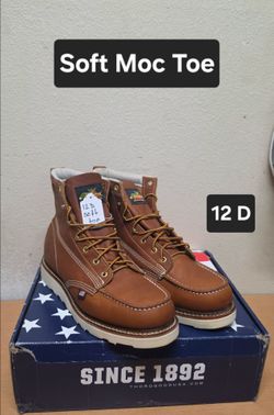Thorogood Work Boots sz12 D SOFT MOC TOE
