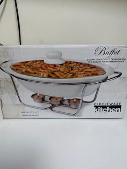 Circleware Kitchen 2 Qt Buffet Casserole Warming Set