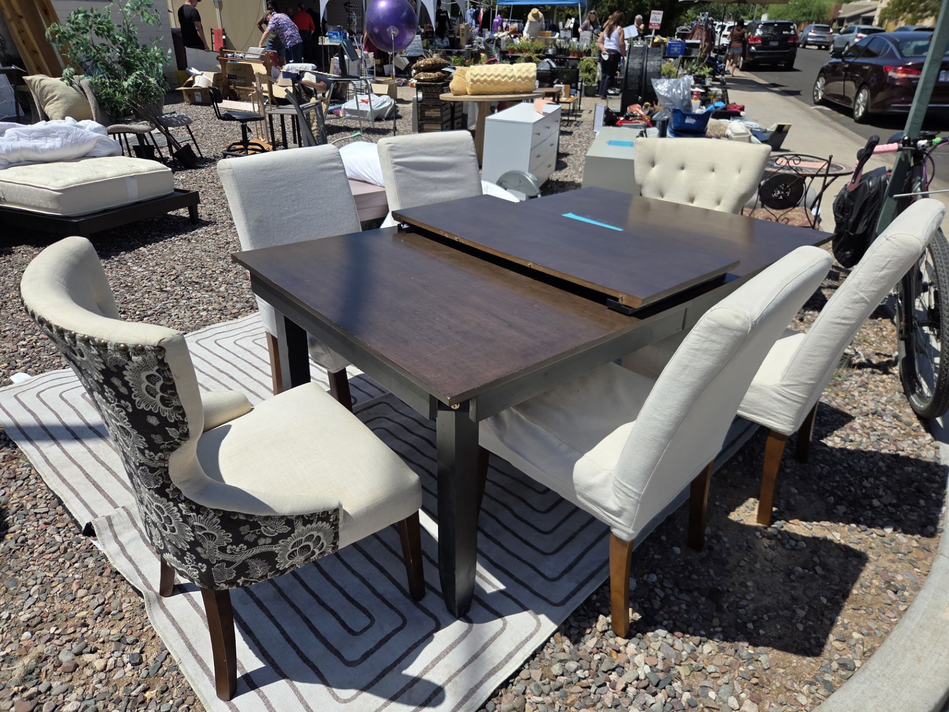Dining table with chairs