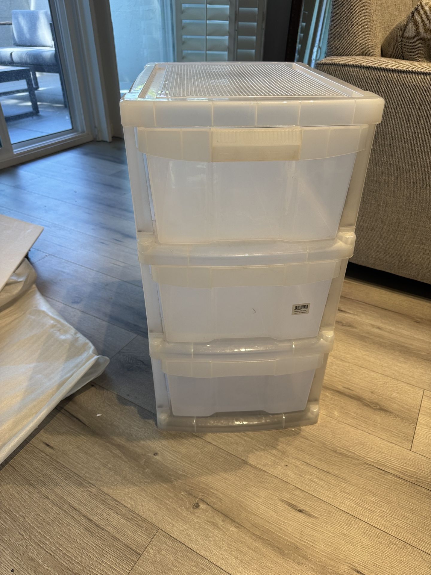 3 Drawer Storage - Plastic Clear