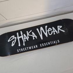 Vintage Y2k Shaka Wear Streetwear Clothes promo Skateboard deck
Never skated 
Old store promotional item
A few small scratches 
50$ 
Pick up Mesa Hig