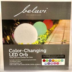  BELAVI COLOR CHANGING LED ORB  Light 9”   (14 Left) CC