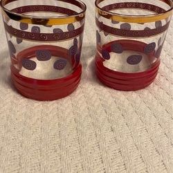 Set Of 2 Red Sue Zipkin Sakura Sango Glasses