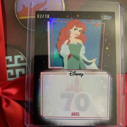 Disney Ariel Autograph 2 of 10 Topps Card 70th Anniversary.