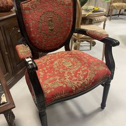 French Louis XVI Style Lacquered Fauteuil Chair