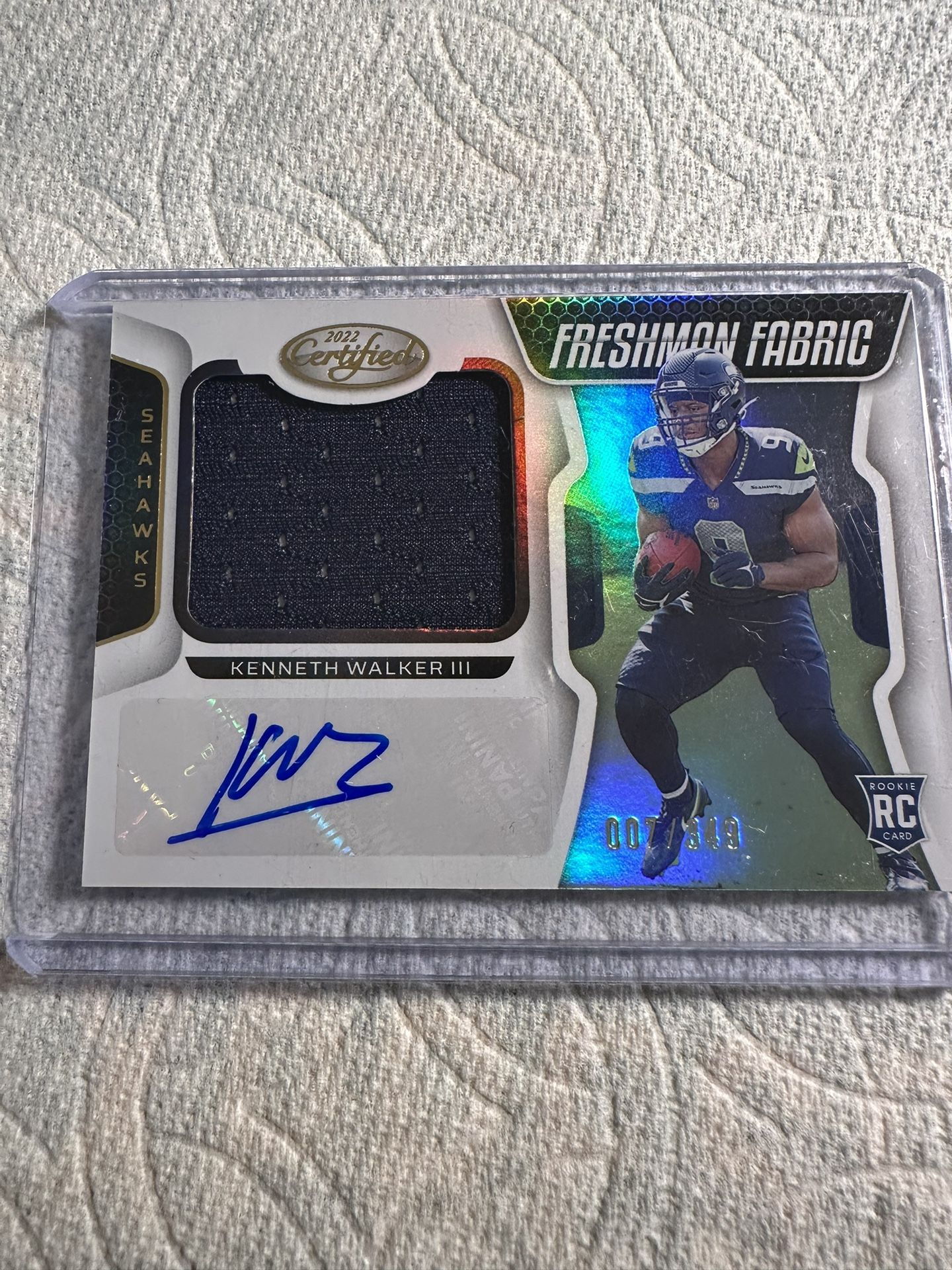 2022 Certified Kenneth Walker III Freshman Fabric Auto RC #208 007/349