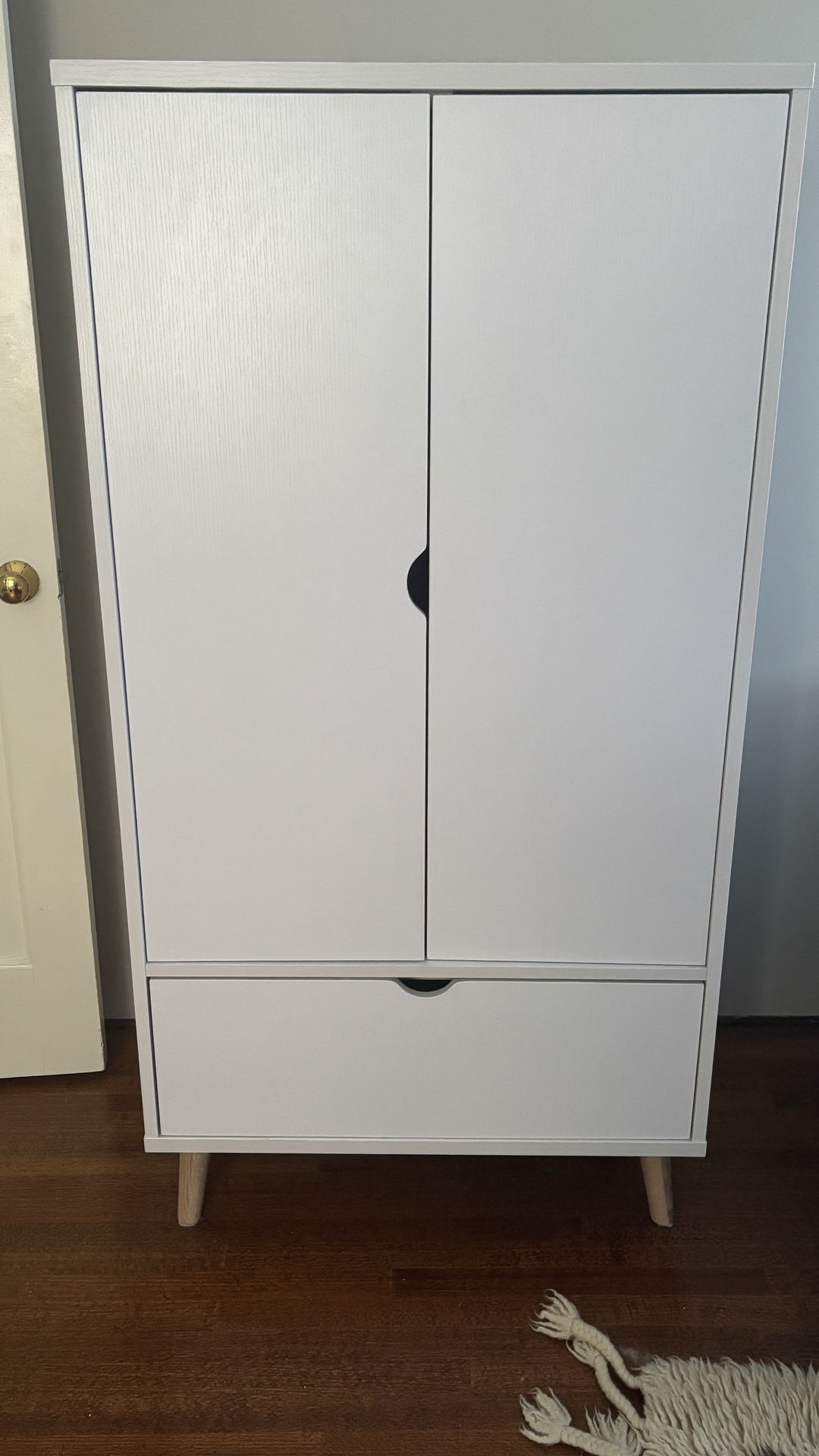 Modern White Armoir And Dresser + Huge Moving Sale