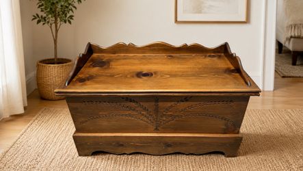 FREE DELIVERY - Vintage Custom Solid Wood Blanket Chest