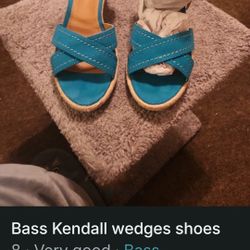 TURQUOISE SPRING WEDGE SHOES