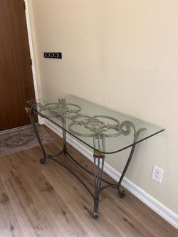 Glass wall table