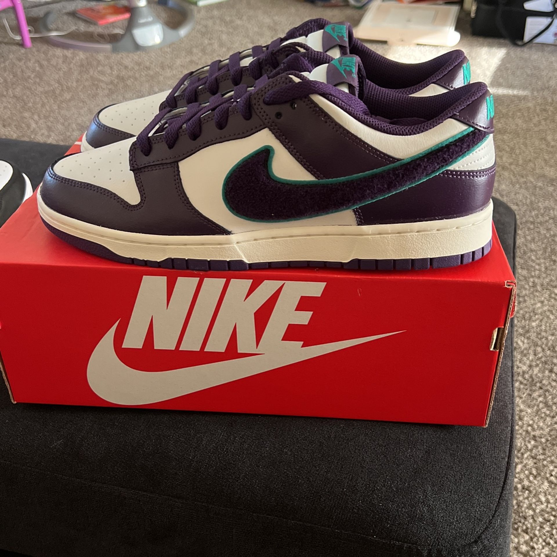 Nike Dunk Low Retro Sail/Grand Purple 12. 5 M