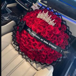 100 Red Roses Bouquet 100 Rosa’s Rojas Ramo