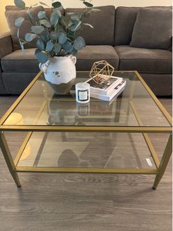 Glass coffee table